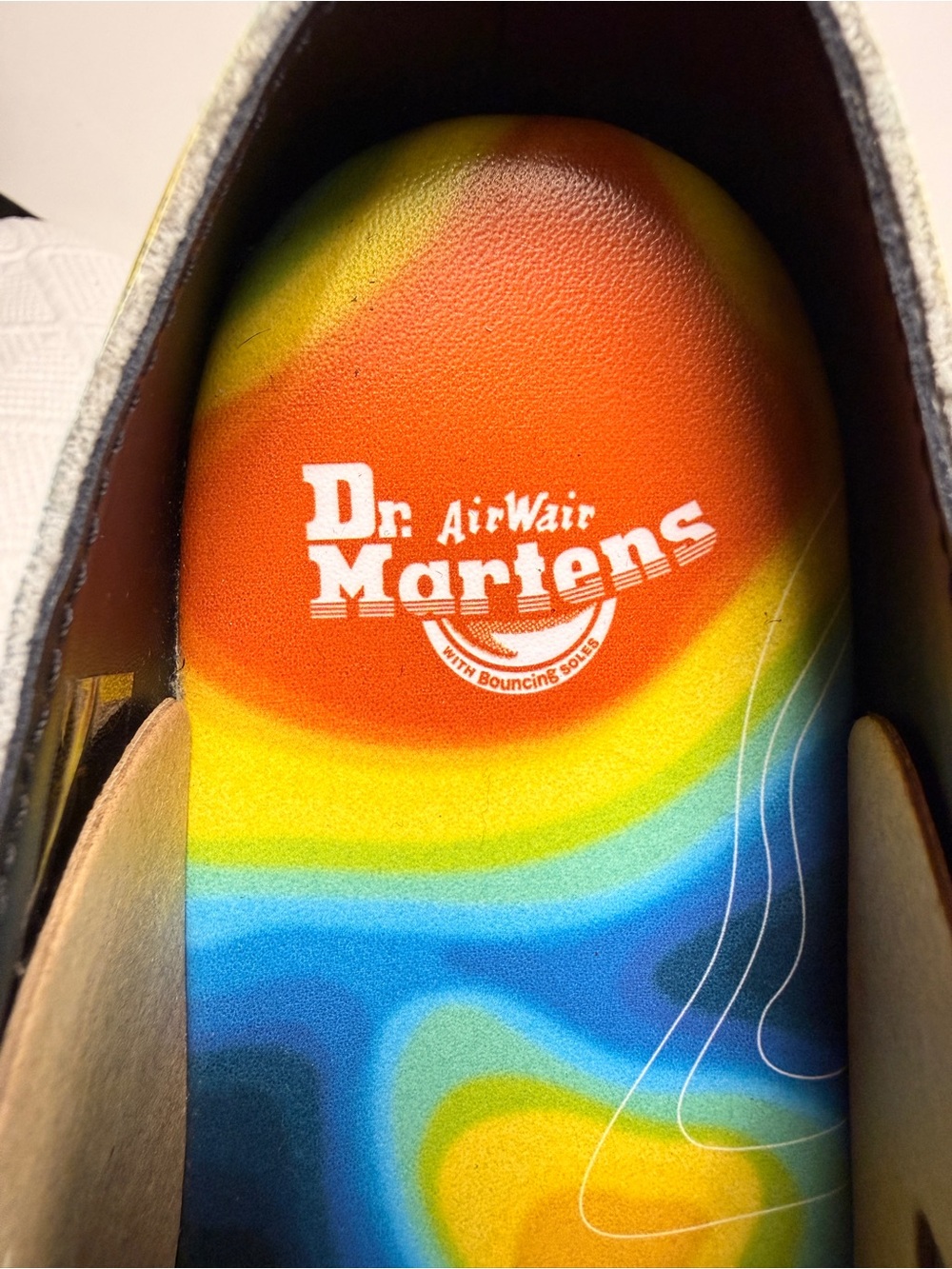 Dr Martens Isham Thermal Map Genix Nappa Leather Slingback Chunky Mule 11, NWOT - Picture 15 of 16